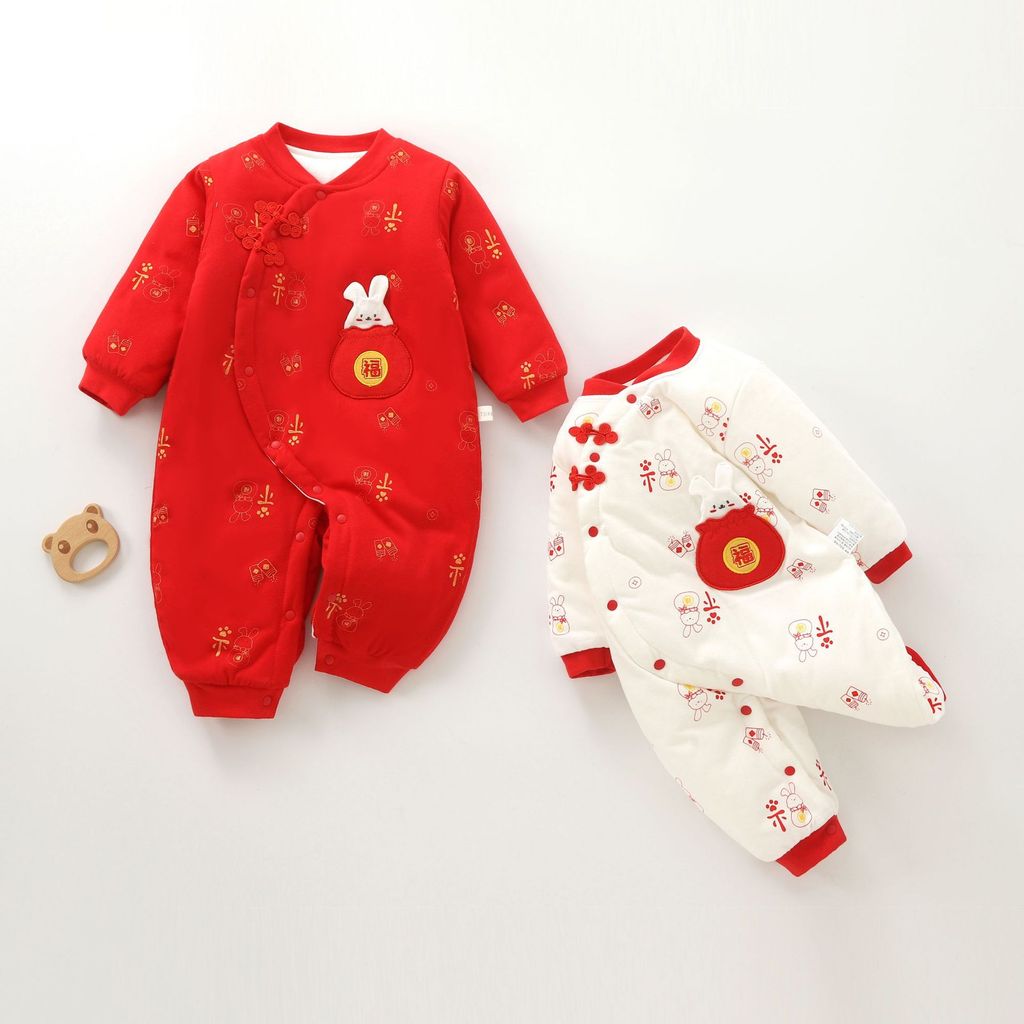 Roupas de bebê recém-nascido macacão de bebê cem dias roupas de confinamento acolchoado das mulheres dos homens roupas d