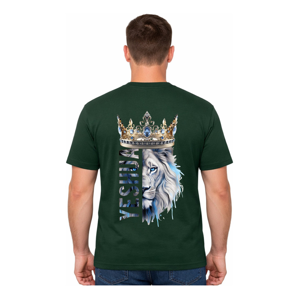 Camiseta Masculina Streetwear Leão Yeshua Moderna