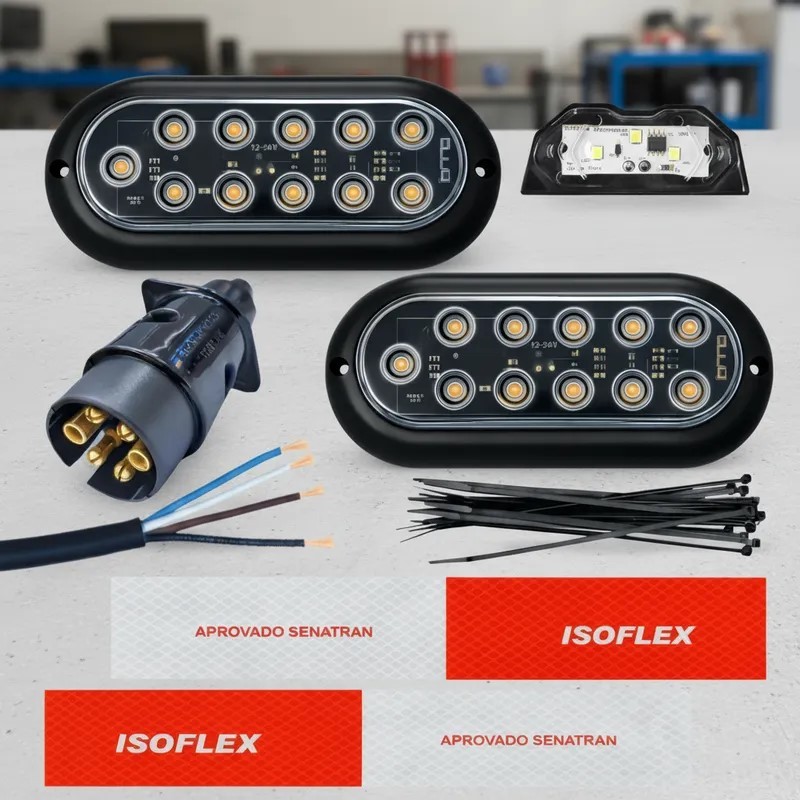 Kit Elétrico Carretinha Reboque Lanterna De Led A Prova De Água Carretinha de Jet em Oferta na Shopee