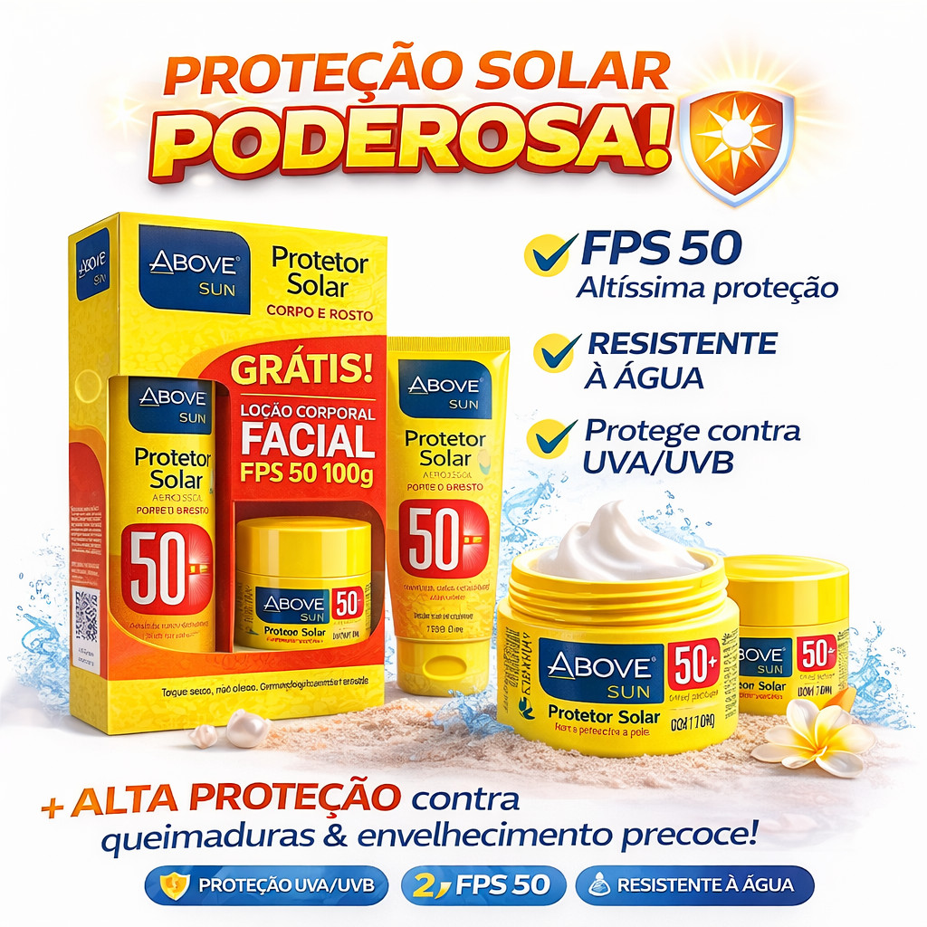Kit Above FPS 50 Protetor Solar + Creme Facial Grátis