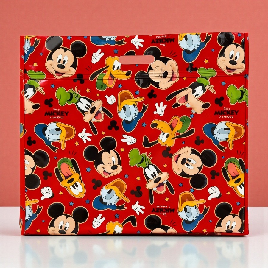 Sacola Laminada com Zip - 43x46x5cm - Turma do Mickey Red - Disney Original - 1 unidade - Cromus - Rizzo