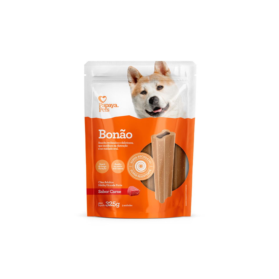 Petisco Palito Papaya Pets Carne Raças Medias E Grandes 325g