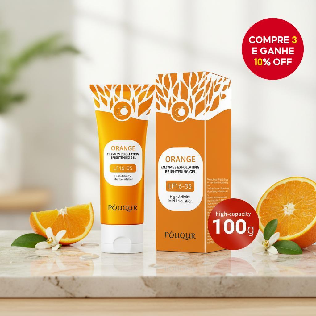 Gel Esfoliante Facial com Enzima de Laranja, 100ml