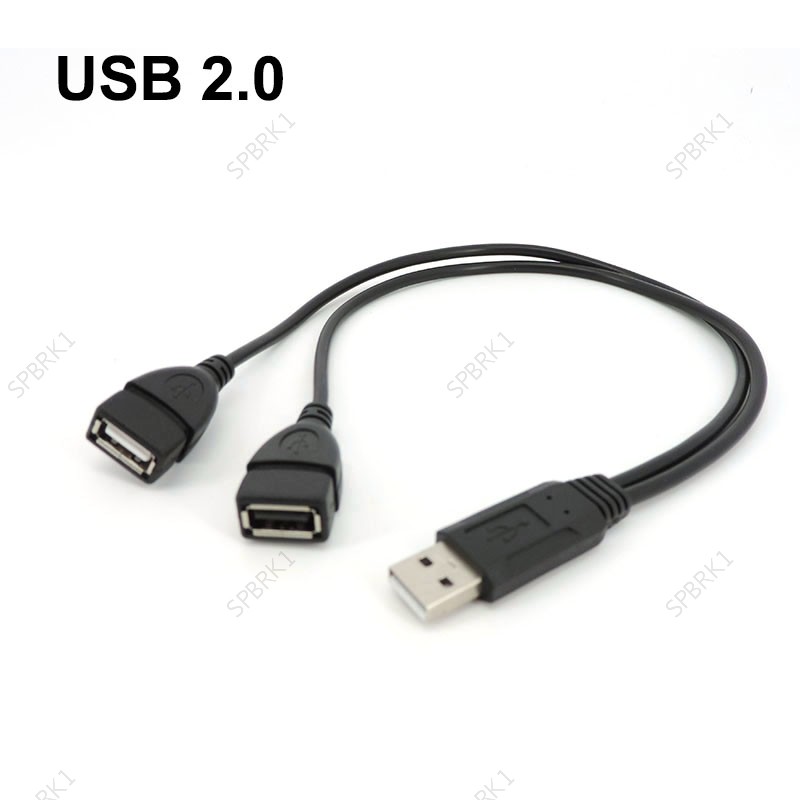 30cm USB 2.0 USD A 1 Plugue Macho Para 2 Vias Fêmea Divisor Soquete Cabo De Extensão Dados Conector De Fonte De Alimenta