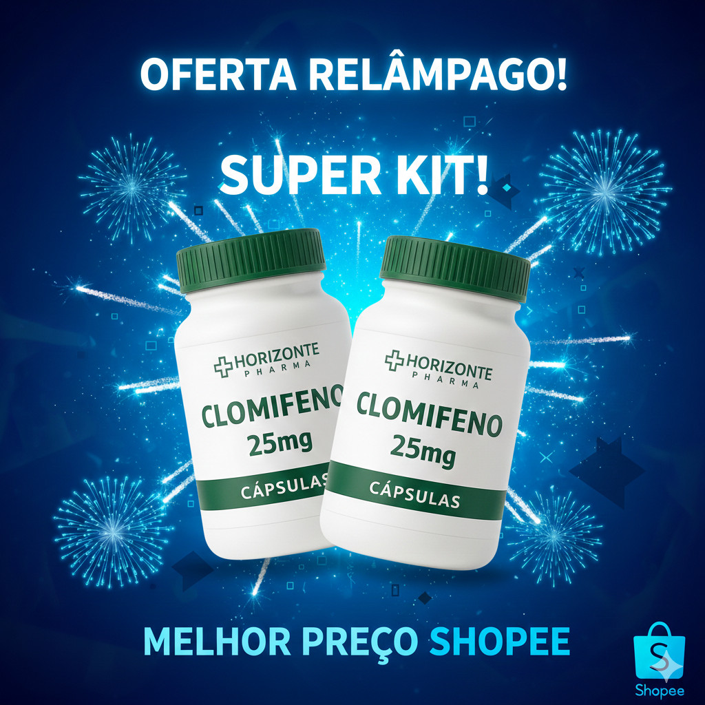 Kit 2 Clomifeno 25 mg 60 Unidades rápida absorção TPC PURE 100% em Oferta na Shopee