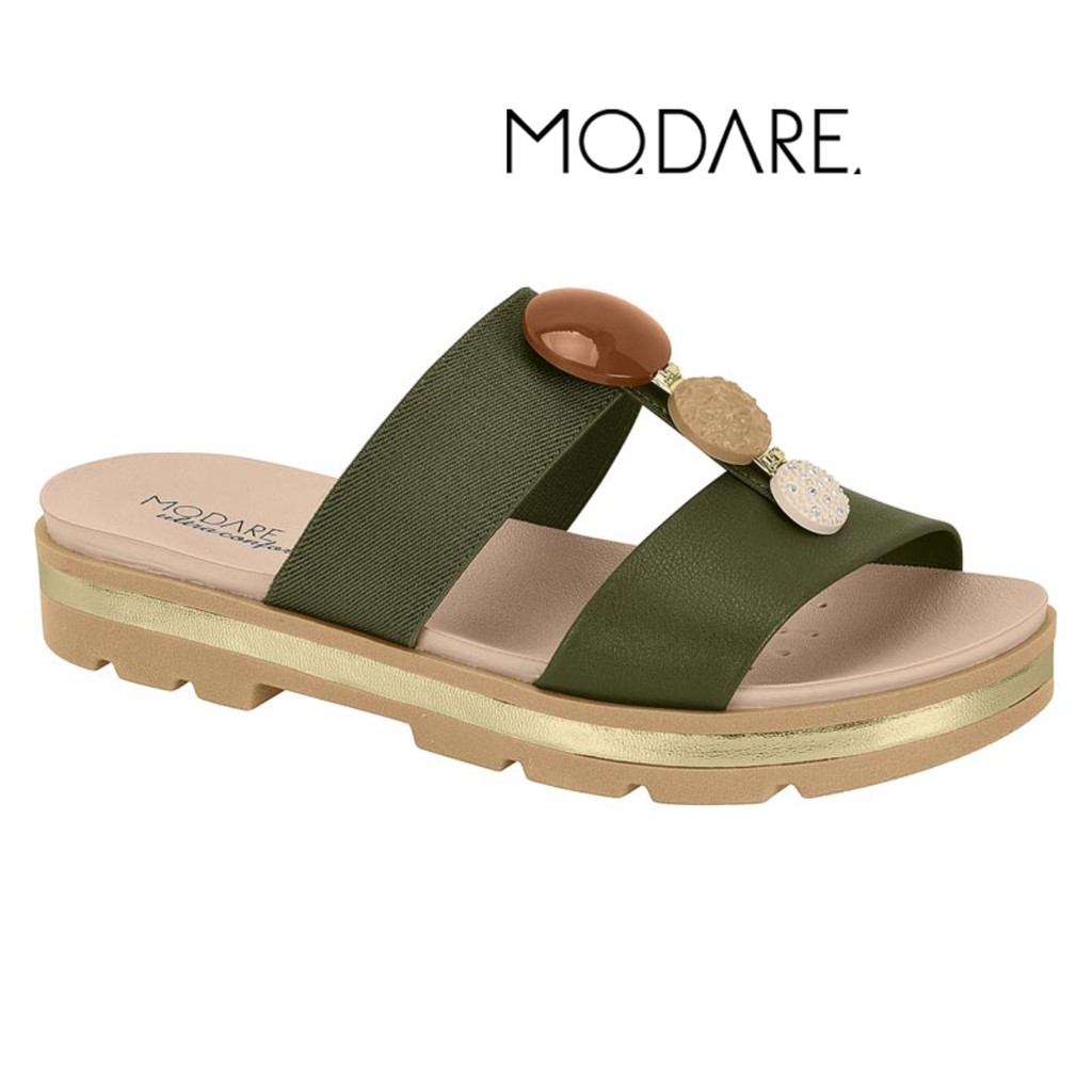 Tamanco Feminino Casual Modare Modare Birken Verde Oliva em Oferta na Shopee