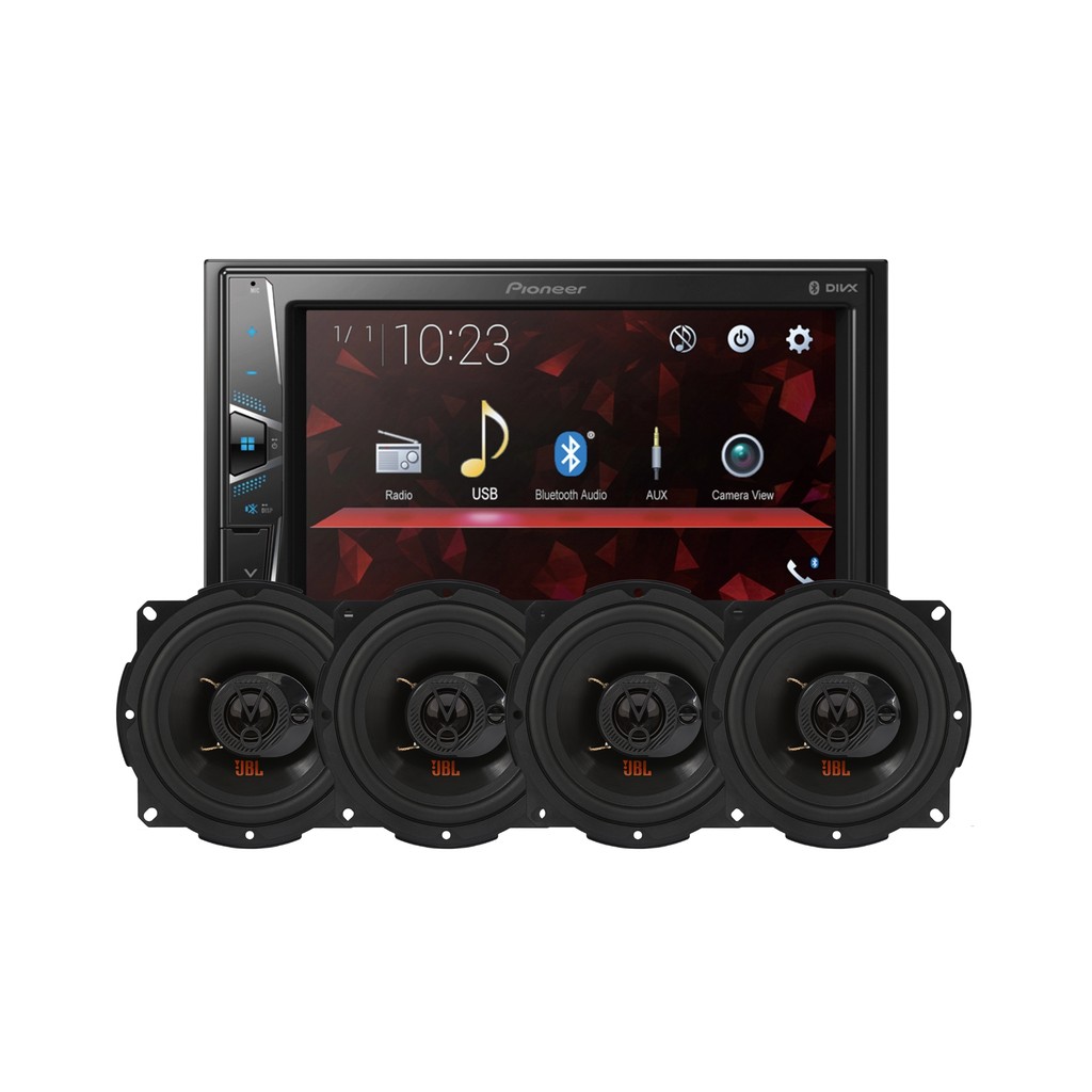 Central Multimidia Pioneer 6,2" Dmh G225 Bt + 4 Alto Falante Jbl 5 Pol Flex 5trfx55