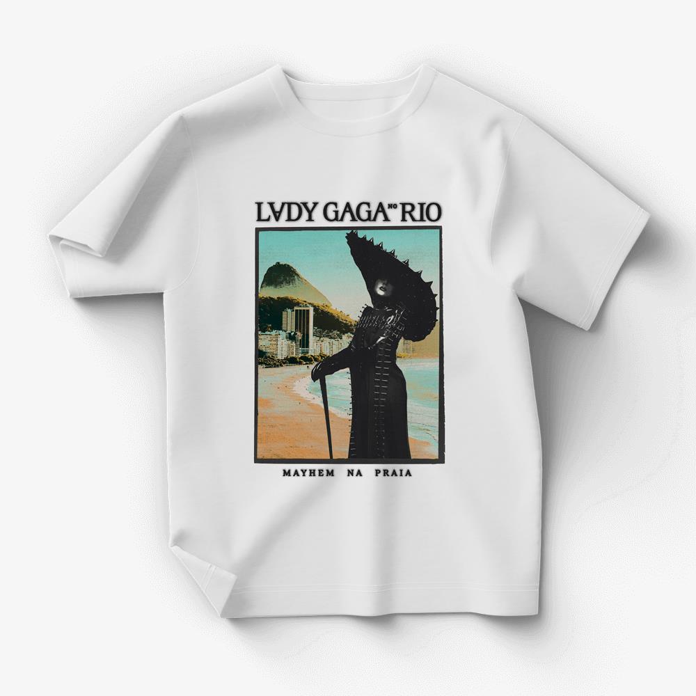 Camiseta Lady Gaga - Rio Poster (White)