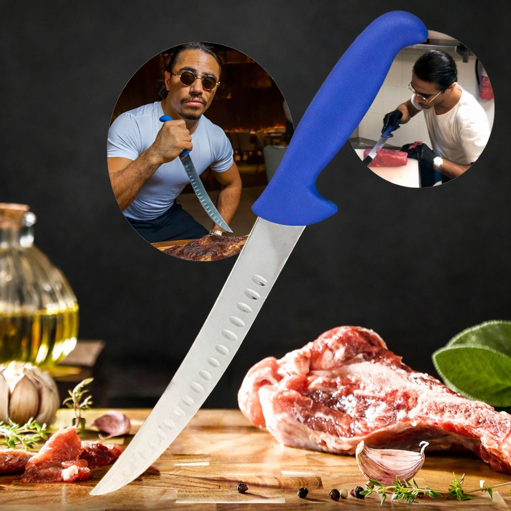 LUWAVE. Faca Churrasco Aço Inox Salt Bae Chef
