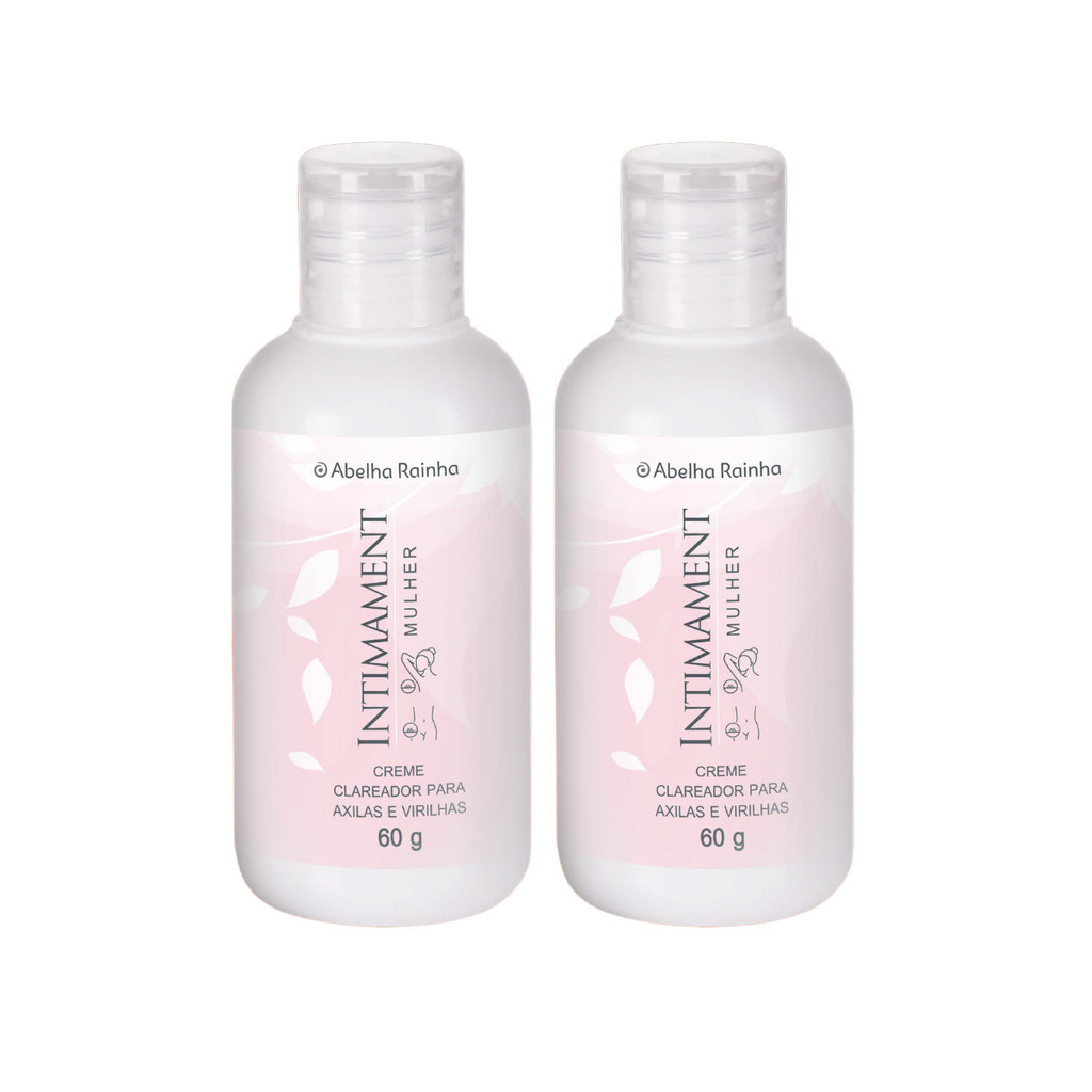 Creme Clareador Para Axilas e Virilhas Intimament Mulher Abelha Rainha 60g Kit c/2