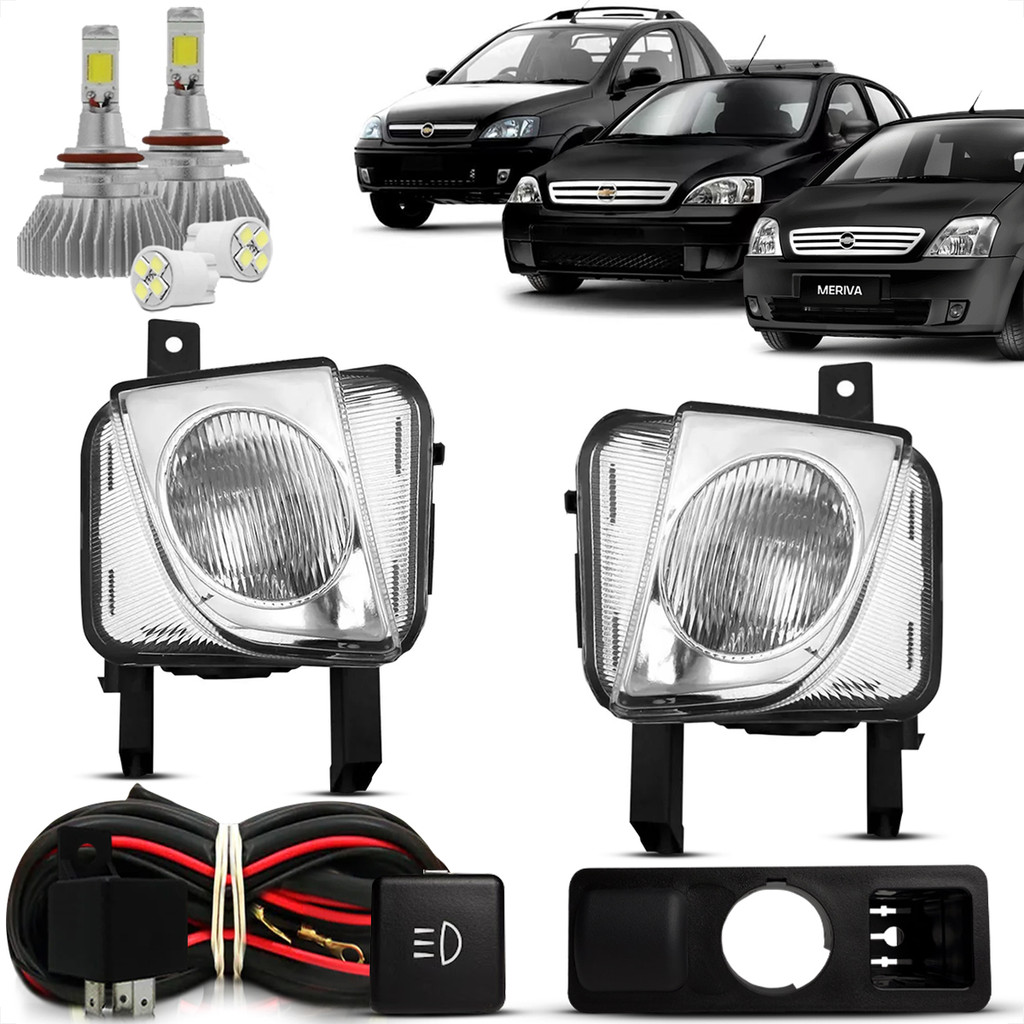 Kit Farol De Milha Corsa Montana 2003 2005 2006 2007 08 09 10 11 12 Botão Original + Led em Oferta na Shopee