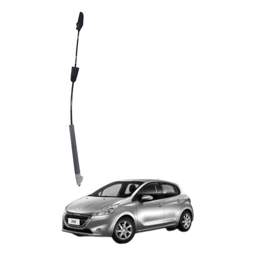 Cabo Macaneta Dianteira Esquerda Peugeot 208 Flex 2013 2016 Preto Dianteira
