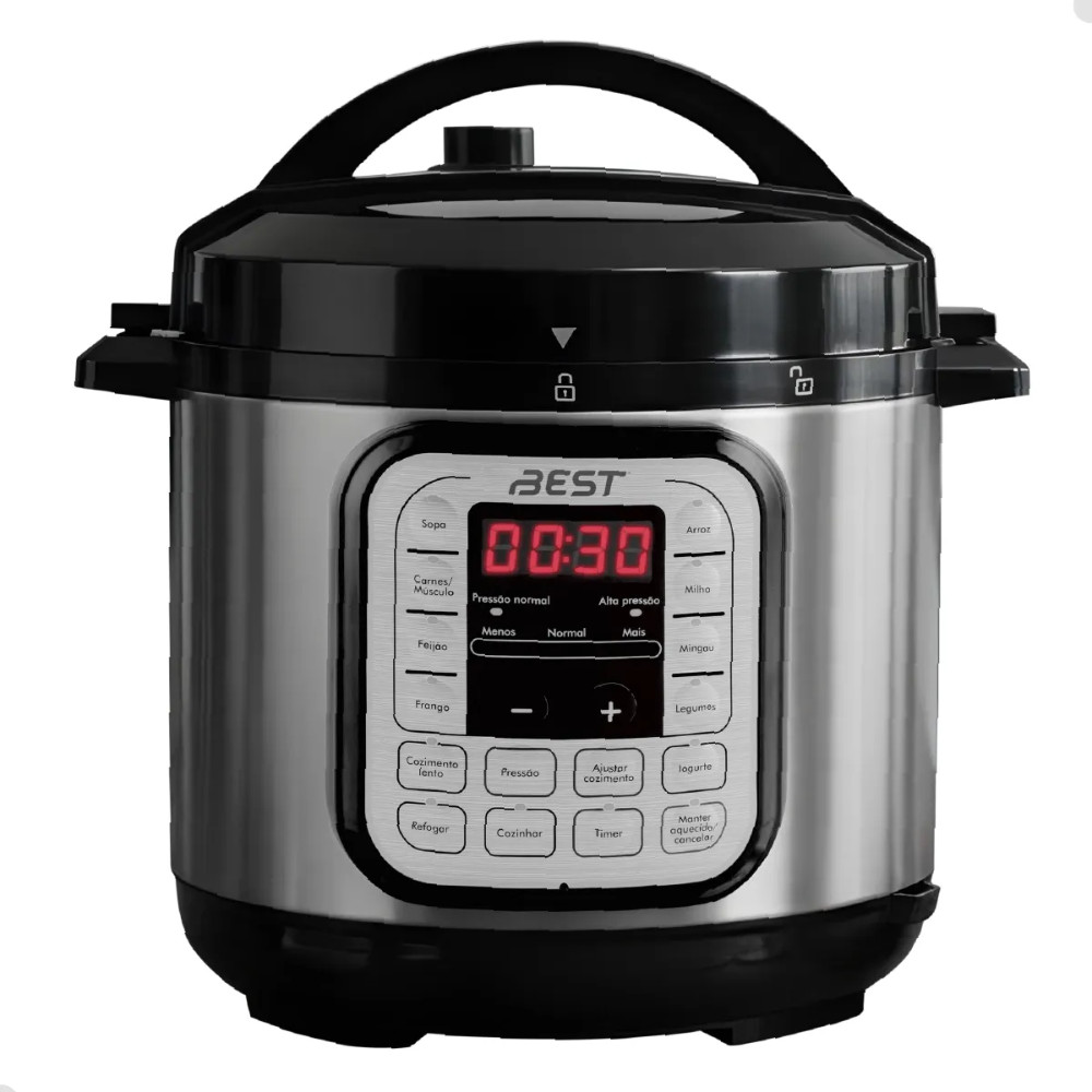 Panela de Pressao Eletrica Best 5l: Seguranca e Praticidade Gourmet — R$ 329,90 em Shopee, 27% OFF