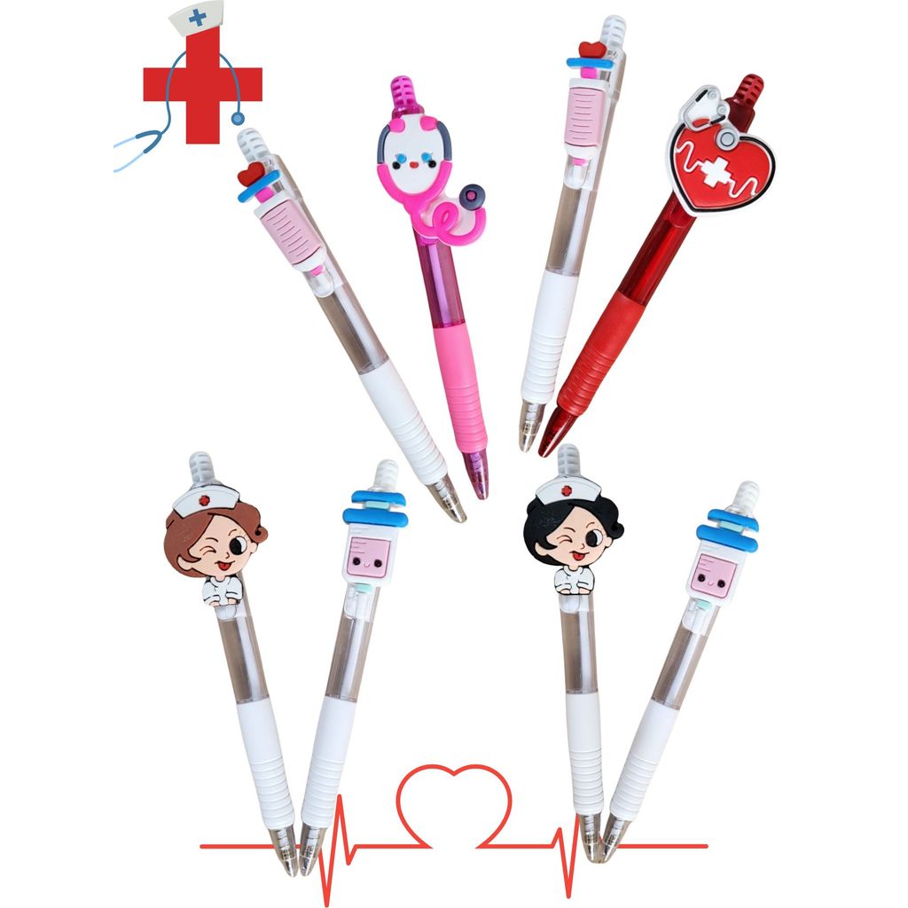02 Canetas Esferográficas Enfermagem papelaria material escolar enfermeira médico enfermeiro médico