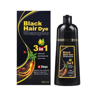 Shampoo Tintura Capilar 3 em 1-Preto-500ML em Oferta na Shopee