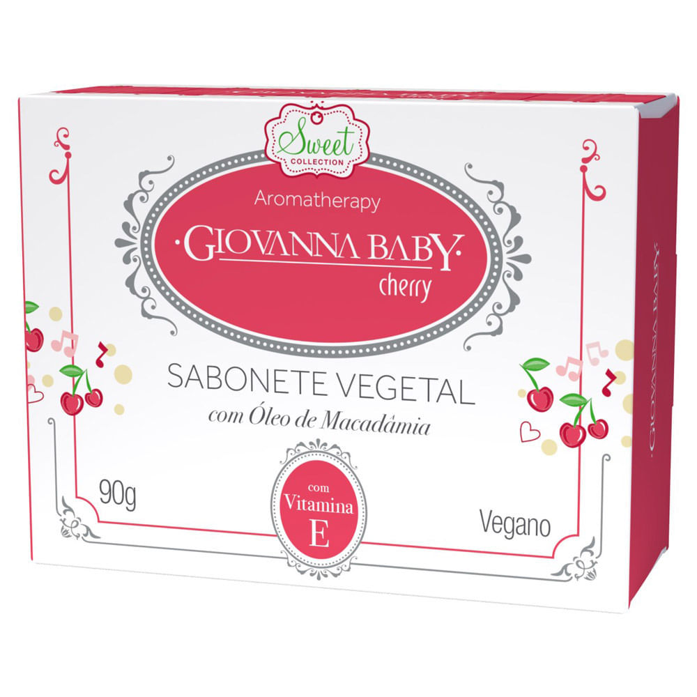 Sabonete em Barra Giovanna Baby Moments Aromatherapy Cherry 90g em Oferta na Shopee