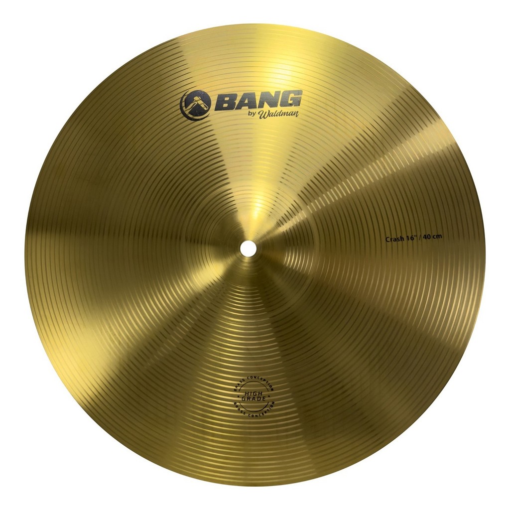 Prato De Bateria Crash 18 Waldman Bang Brass Dourado Ataque
