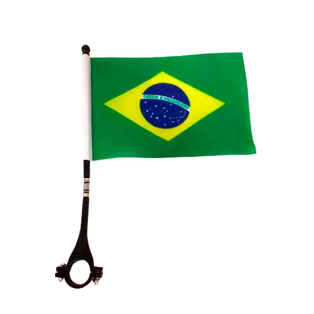 Bandeira Do Brasil em Tecido com Suporte Para Moto ou Bicicleta - PIFFER