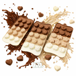 Molde Silicone 15 Cavidades Forma Bombom Coração Flores Chocolate Trufa Rosa em Oferta na Shopee