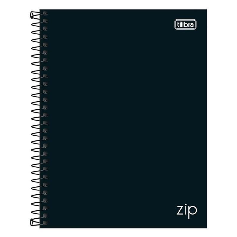 Caderno Espiral Universitário Zip 10 Matérias 160 Folhas Preto - Tilibra