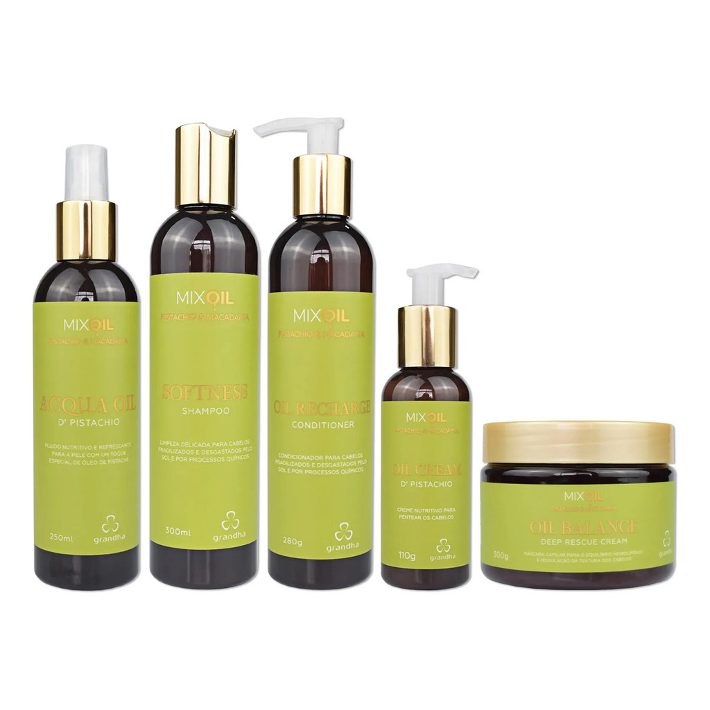 Grandha Kit Mix Oil Pistachio & Macadamia Hidratação Capilar