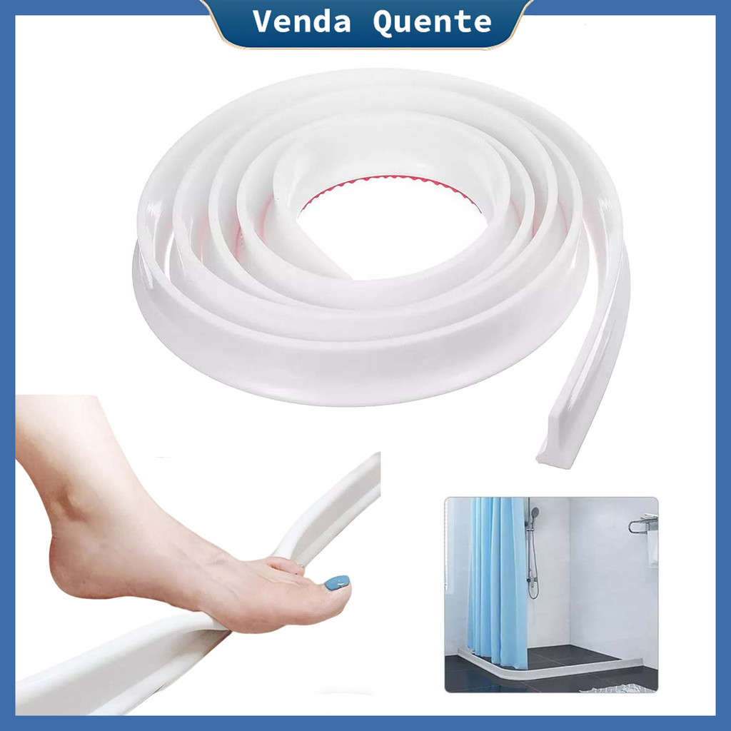 Barreira à prova d’água de 2m para banheiro, vedação para porta e soleira de box, 1 peça