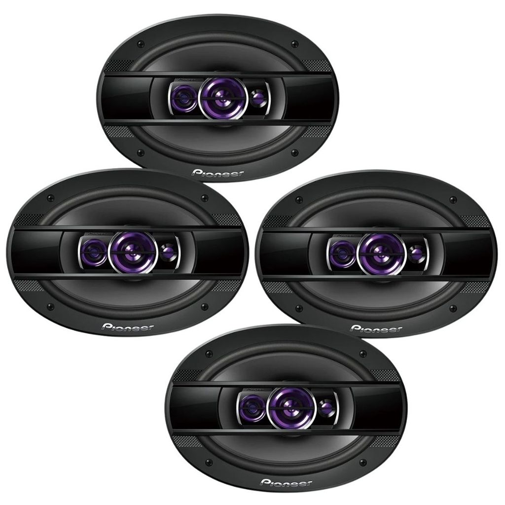 Kit 4 Alto Falantes Pioneer 6x9 TS-6960BR 400W RMS 800W Max Som Automotivo Grave Forte