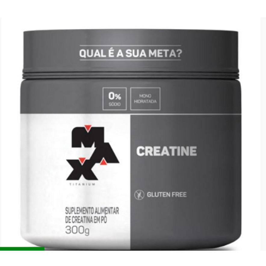 Creatina Monohidratada Pura 300g Max Titanium - 100%