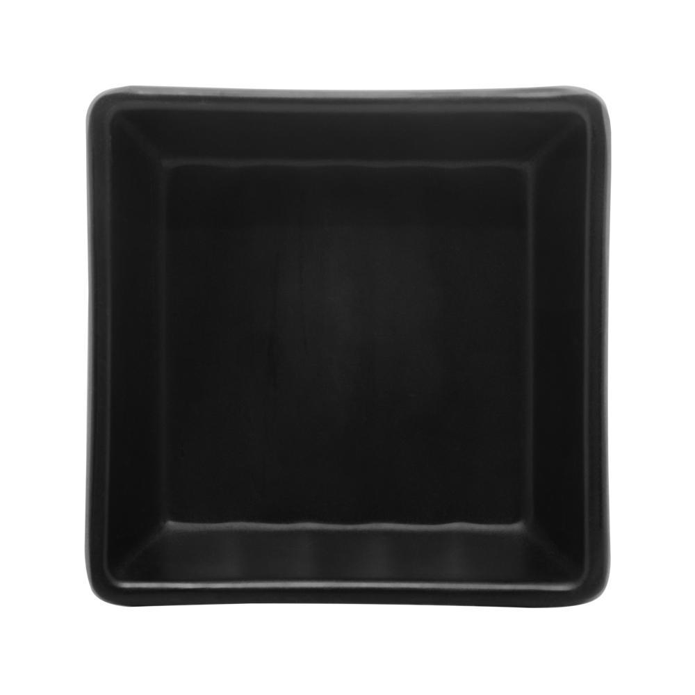 Porta Shoyu Lyor Tóquio de Melamina Quadrado Preto 7cm x 7cm