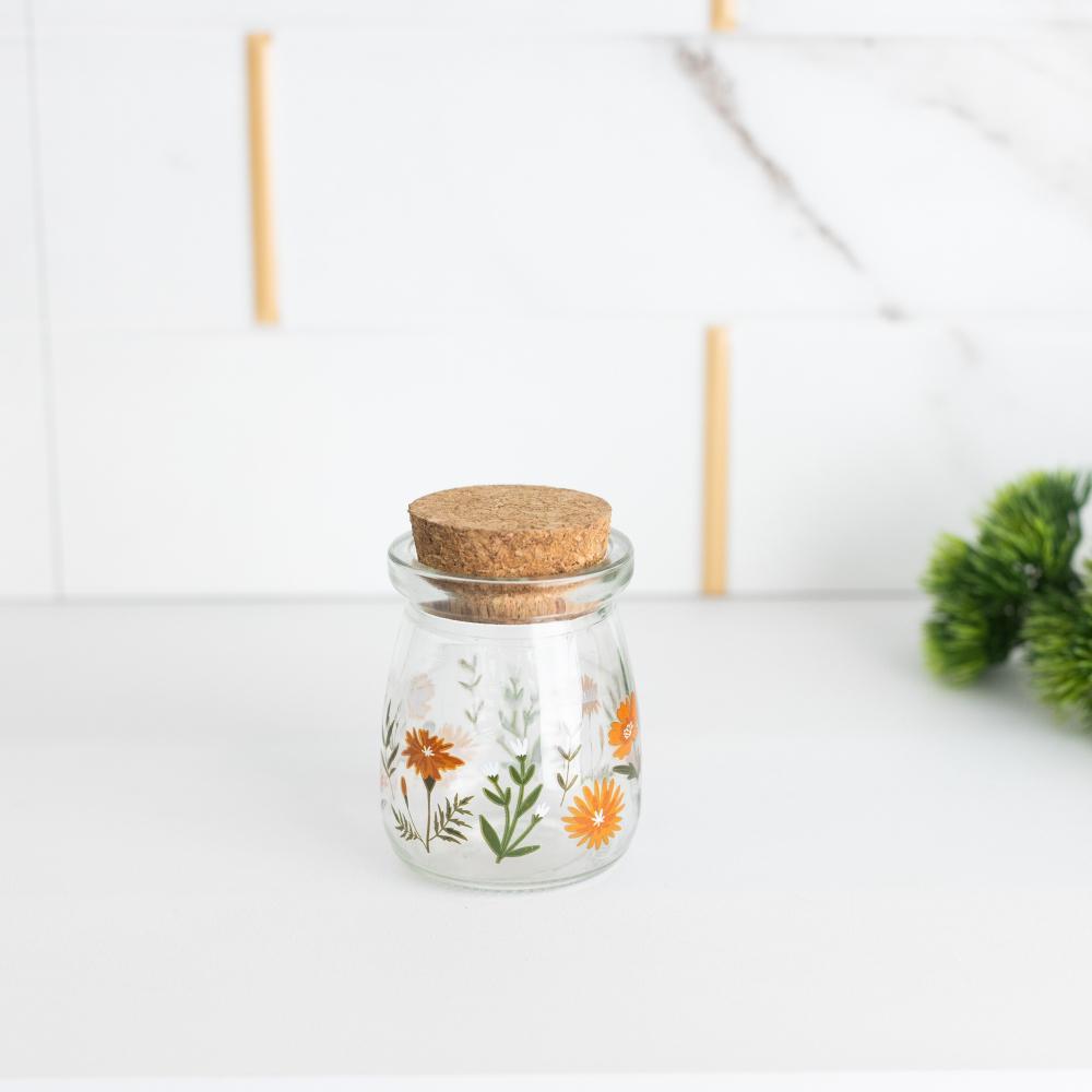 Porta Mantimento Redondo Lyor Flora de Vidro com Tampa 100ml em Oferta na Shopee