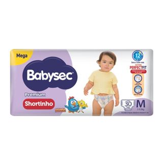 Fralda Shortinho Babysec Premium Tamanho M com 30 Fraldas Descartáveis em Oferta na Shopee