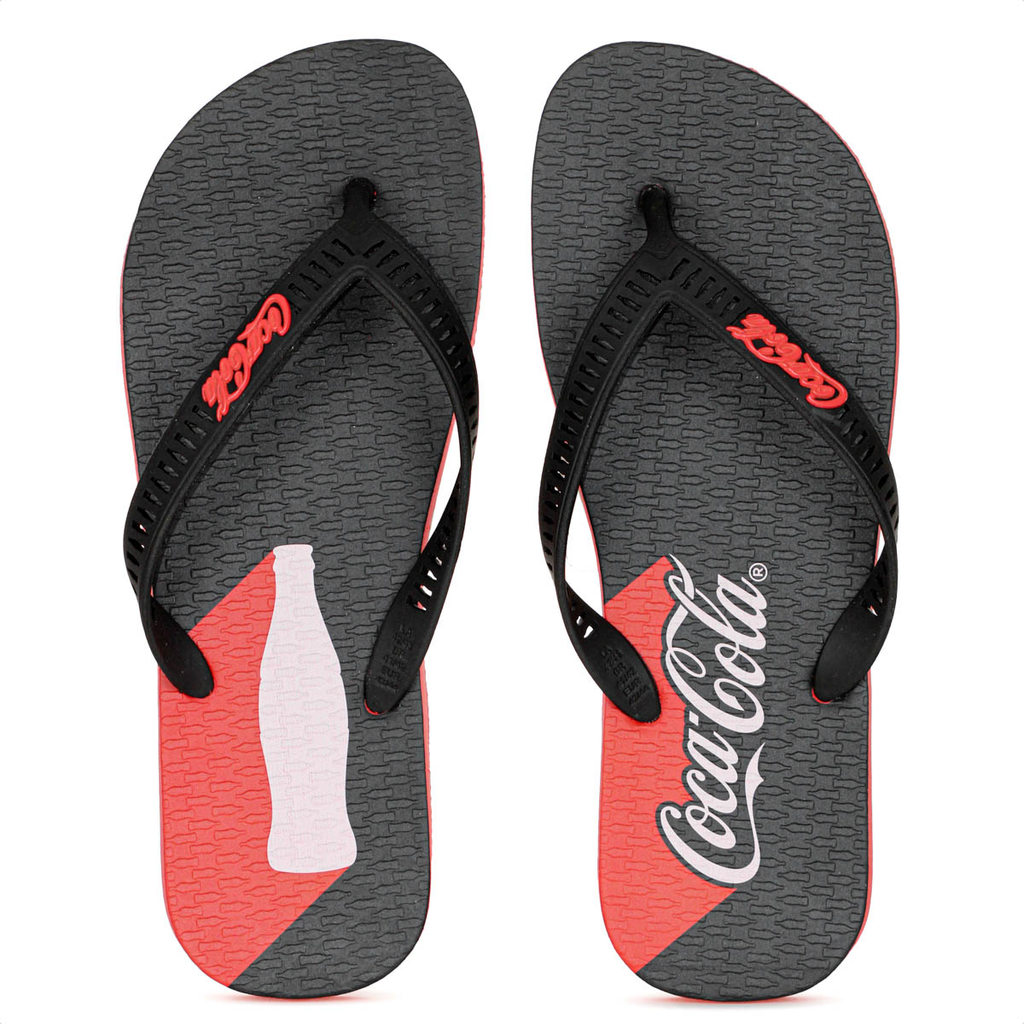 Chinelo Coca Cola Shadow Preto e Vermelho - Masculino