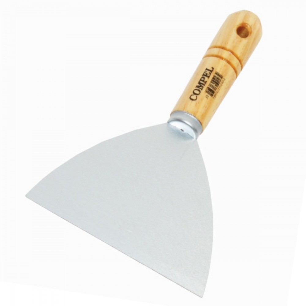 Espátula em aço temperado com cabo de madeira nº 12 - Compel em Oferta na Shopee