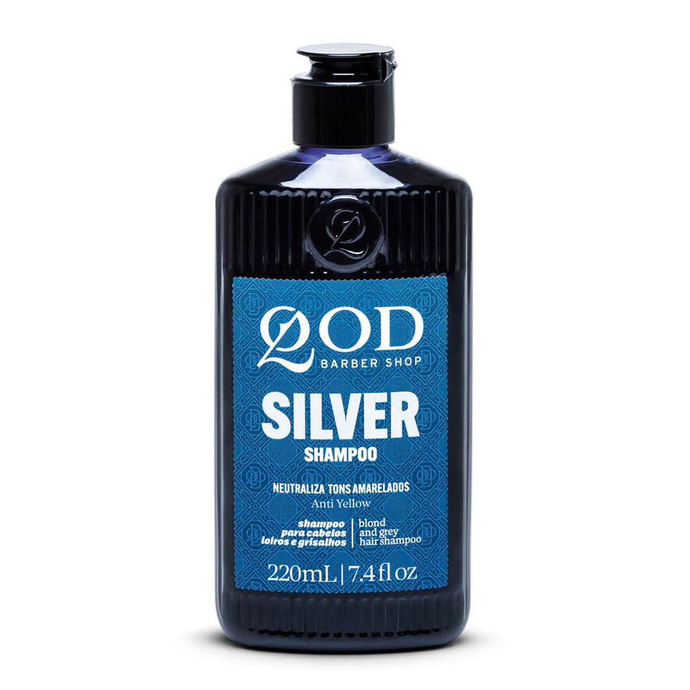 Shampoo QOD Barber Shop Silver para Cabelos Loiros e Grisalhos 220ml em Oferta na Shopee