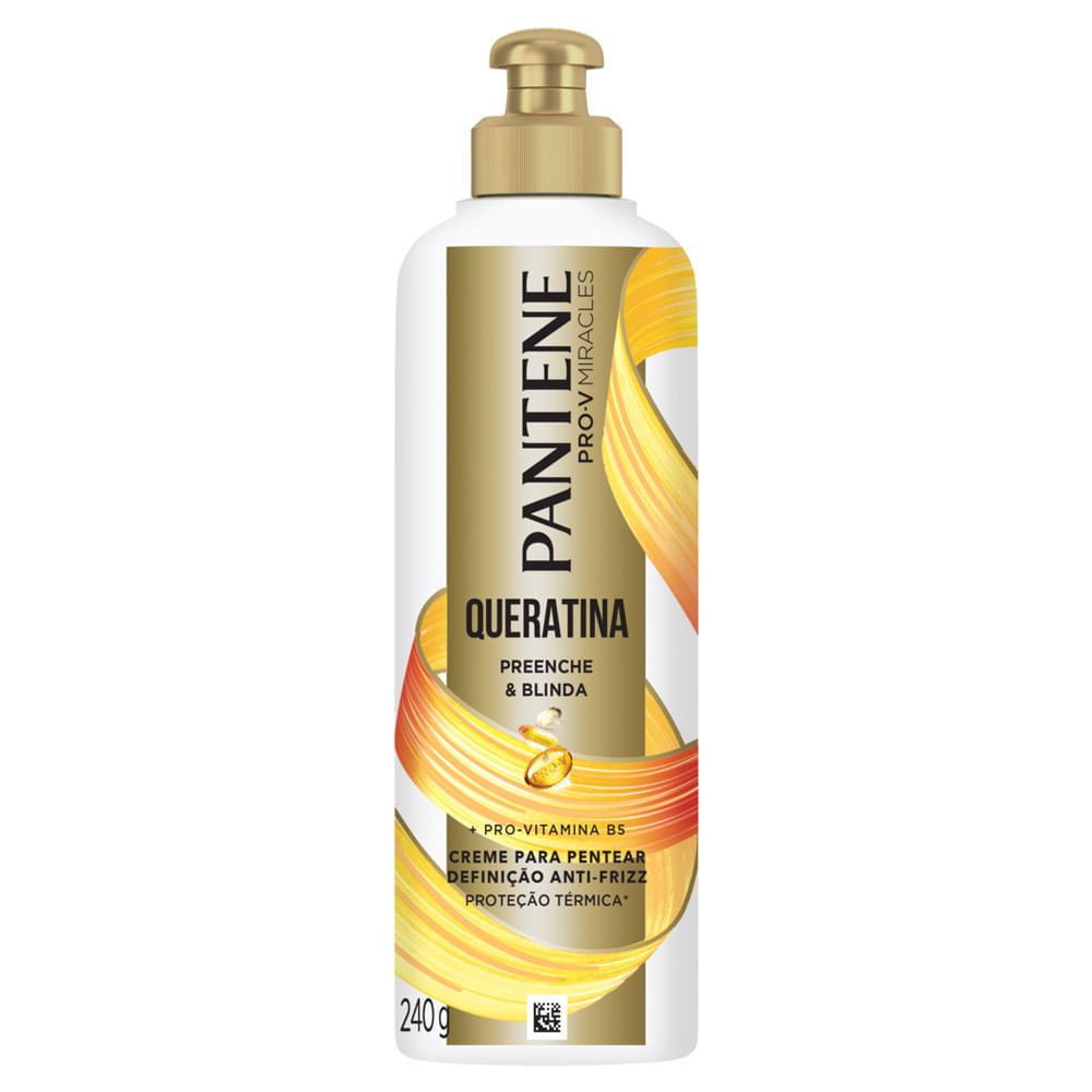Creme para Pentear Pantene Pro-V Miracles Queratina Preenche e Blinda 240g em Oferta na Shopee