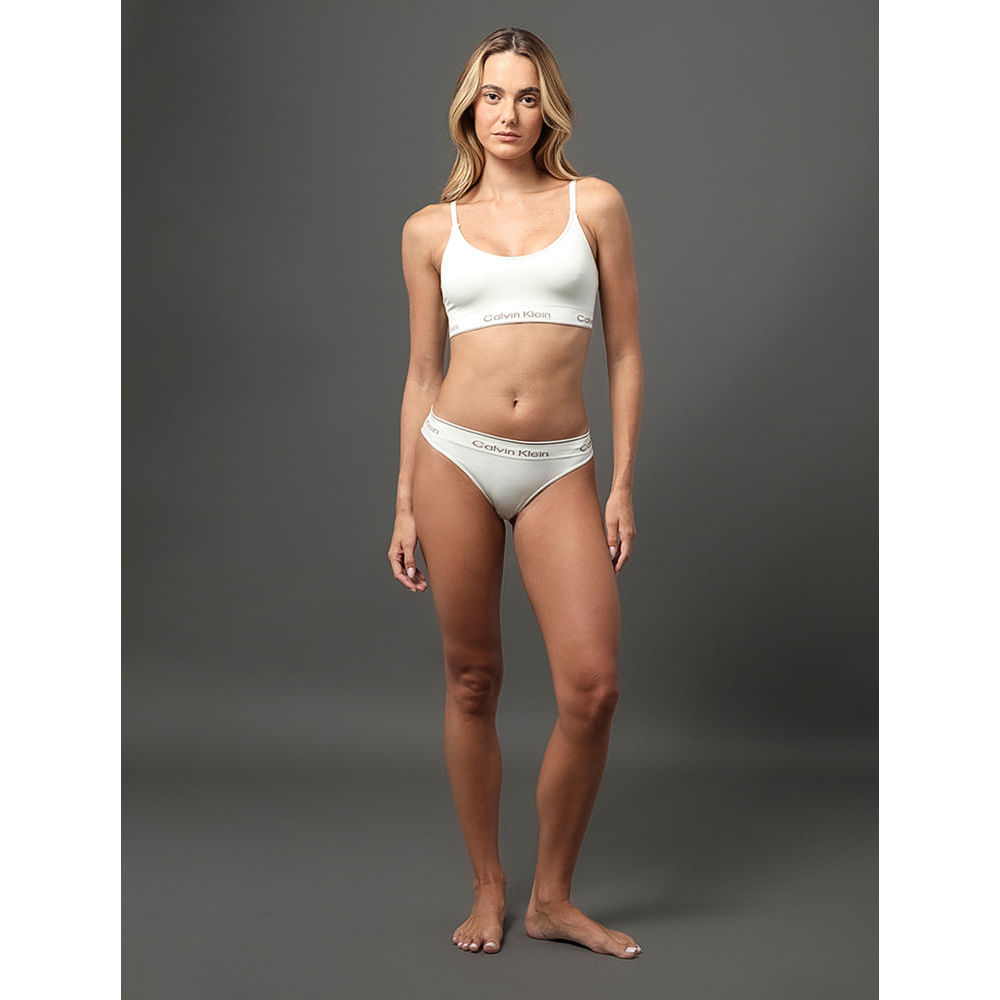 Top Triângulo Feminino Modern Cotton Seamless Calvin Klein Underwear - Off White em Oferta na Shopee