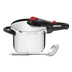Panela de Pressão Tramontina Solar 6 Litros em Aço Inox Fundo Triplo e Indução com Concha Inox