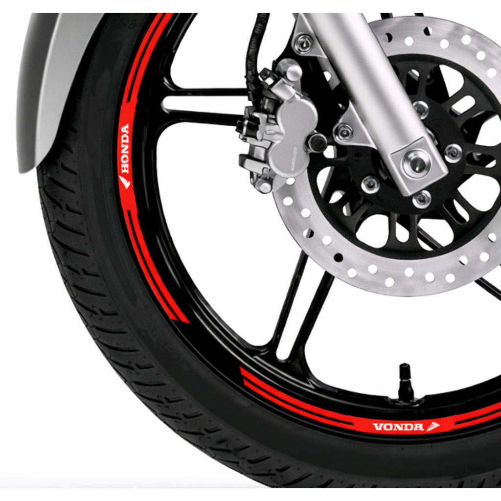 Adesivo Honda Friso da Roda 16 und Cor Vermelho Titan Fan Bros Xre Pop Biz Pcx