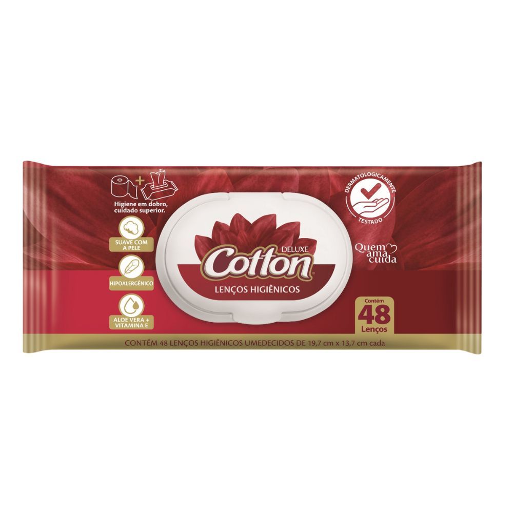 Lenço Higiênicos Cotton Deluxe 48 Lenços em Oferta na Shopee