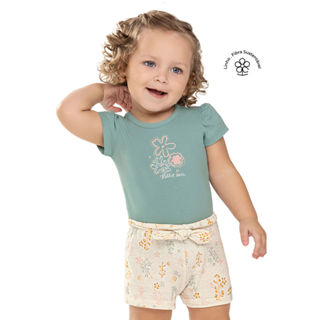 Conjunto Bebê Menina Estampa Puff Coral Colorittá Verde em Oferta na Shopee