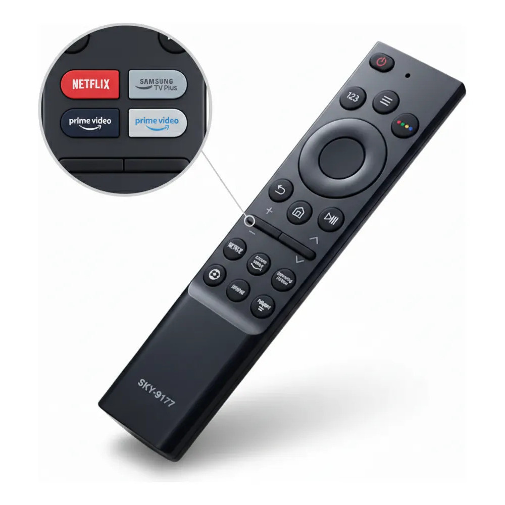 Controle Remoto Samsung 4k Smart Tv Au7700 Au8000 Compativel Universal Botões Aplicativos Netflix
