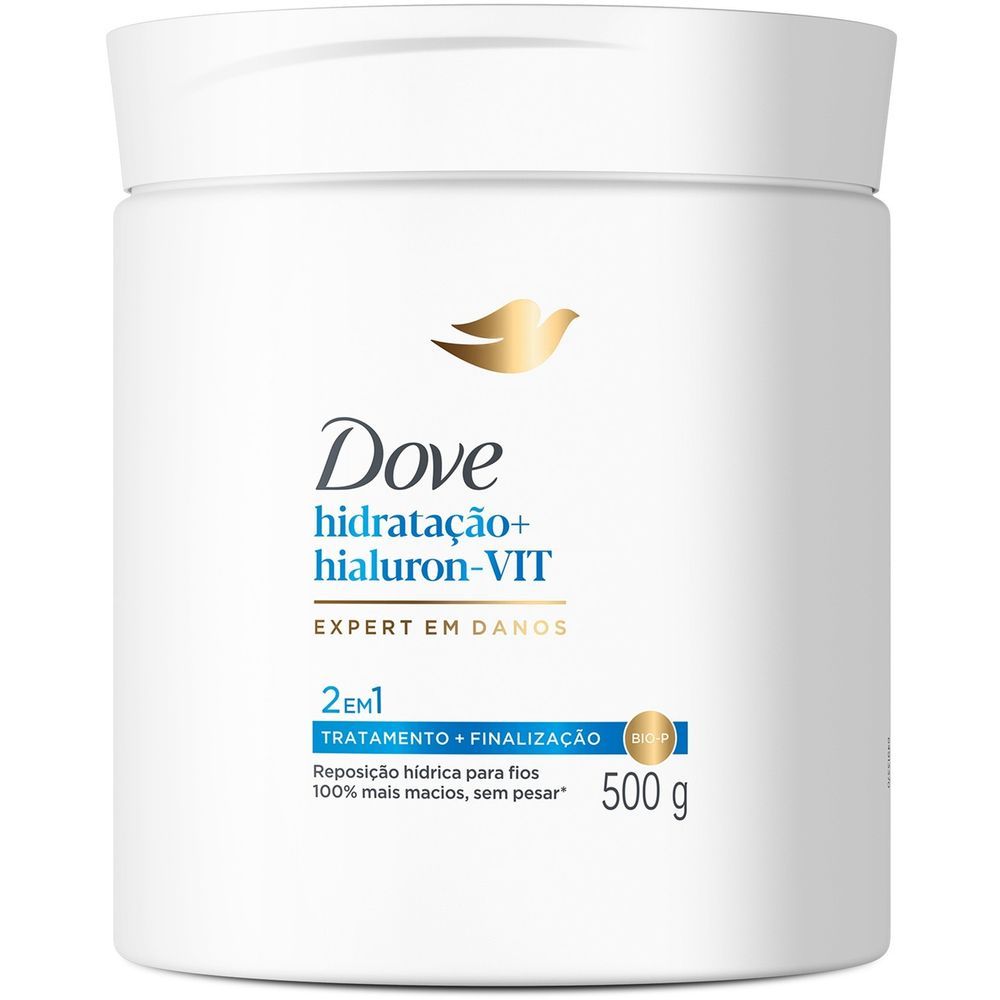 Máscara Capilar Dove 2 em 1 Hidratação Hialuron-Vit 500g em Oferta na Shopee