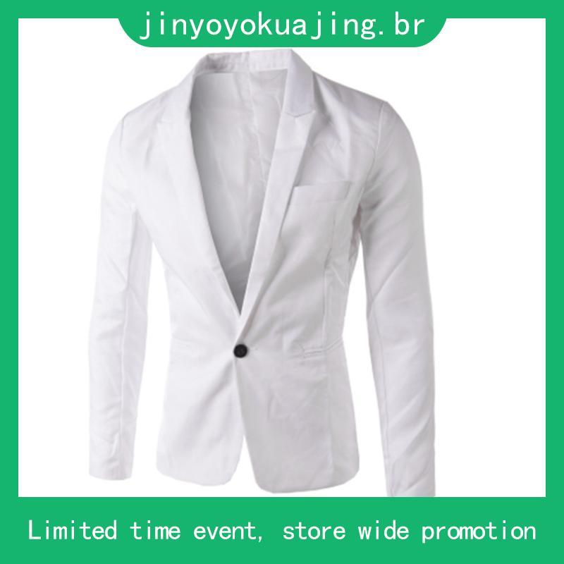 HN ♥ Moda Masculina Cor Sólida Fato Casual Blazer Casaco De Outono Outwear Top