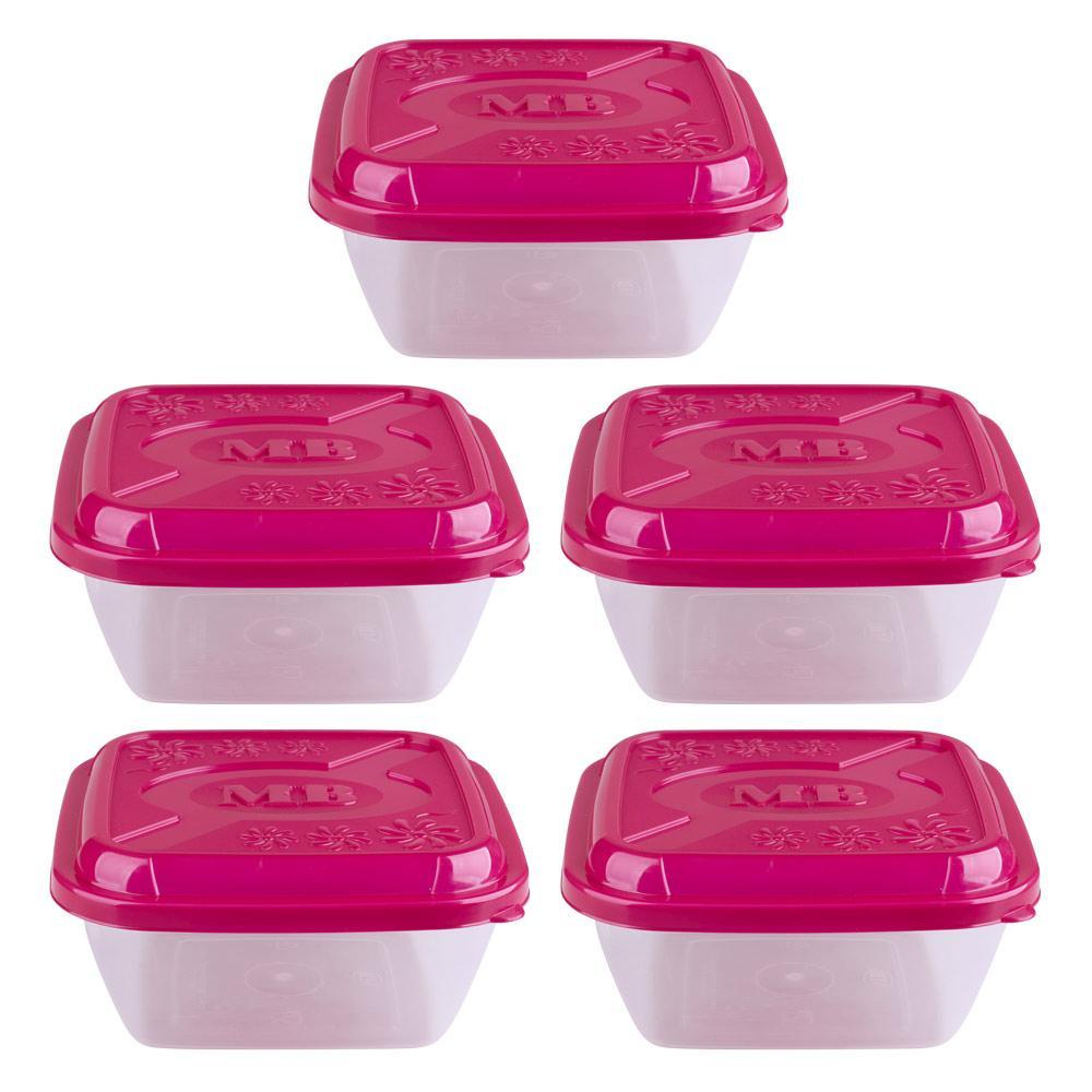 Conjunto 5 Potes 800ml Plásticos MB em Oferta na Shopee