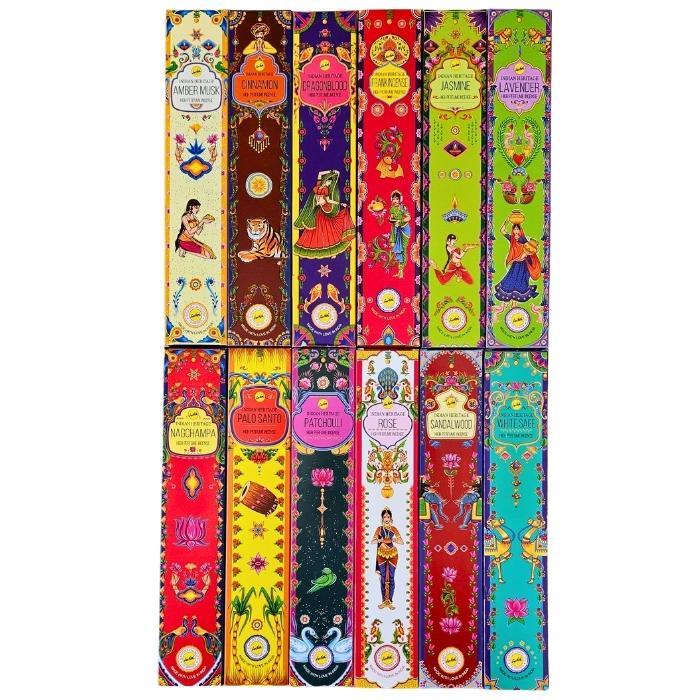 Kit Incensos Indiano Sree Vani Premium Especiais 45 e 90 Varetas