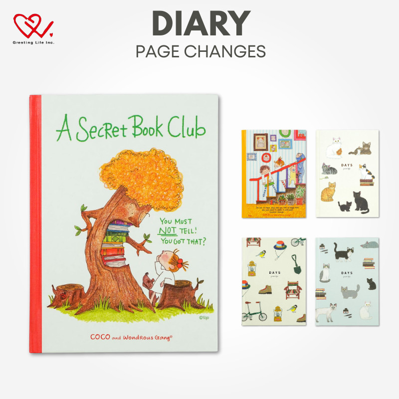 Greeting Life Diary Every Page Illustration Changes