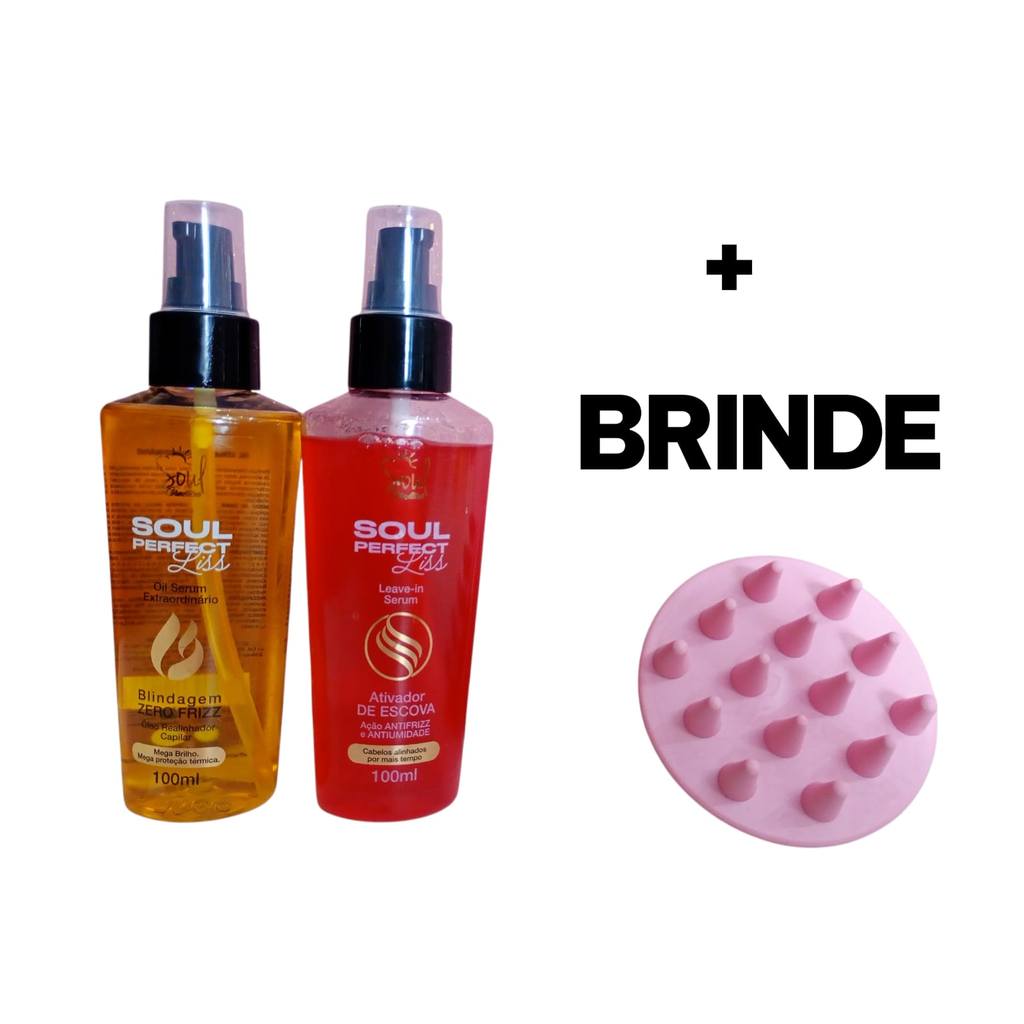 Kit 02 Óleo  Sérum Perfect Liss / Óleo Extraordinário  100ml Soul Cosméticos + BRINDE