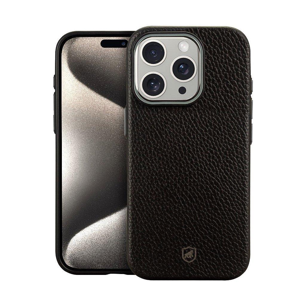 Capa case capinha para iPhone 15 Pro Max - Magsafe Tech Couro - Preta - Gshield