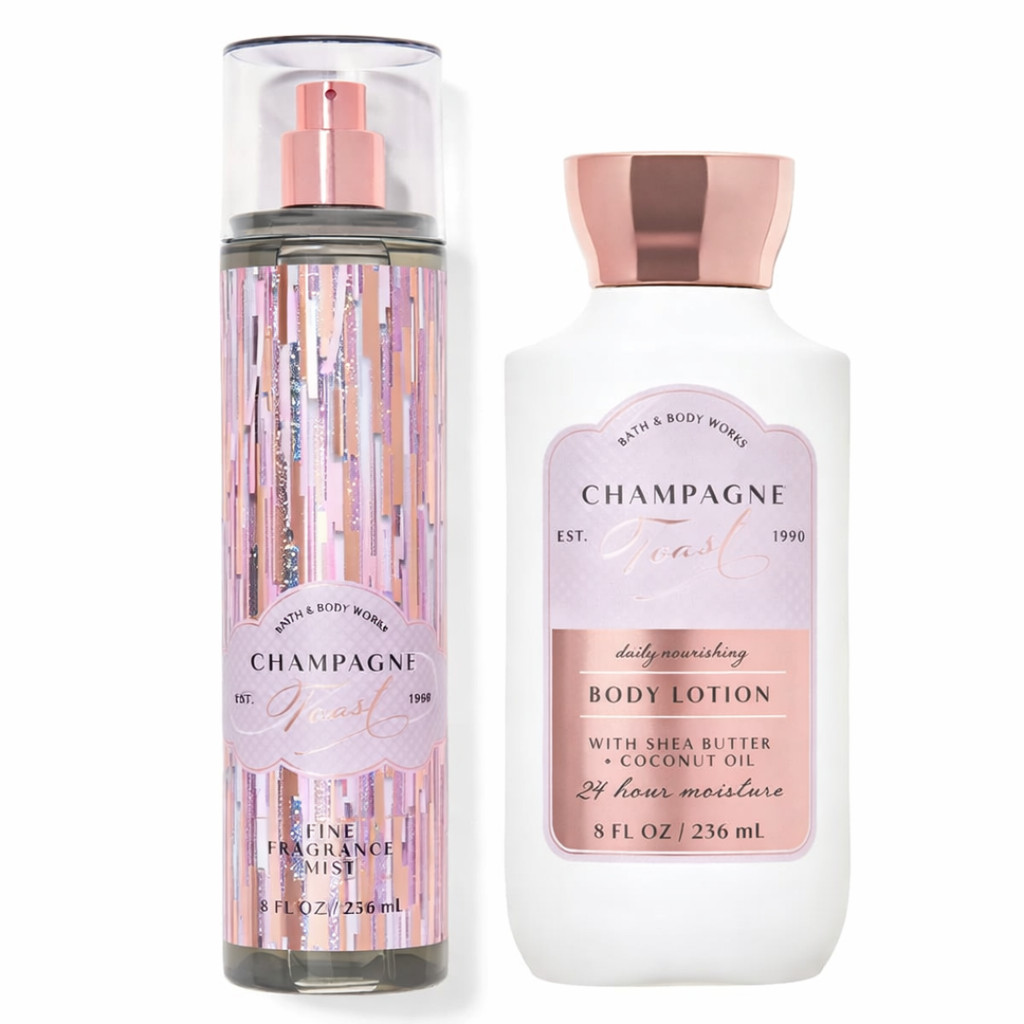 Kit Champagne Toast Body Splash + Hidratante Bath & Body Works