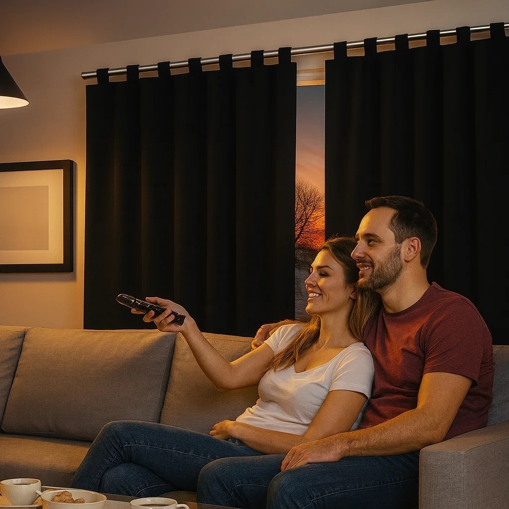 Cortina Blackout Bloqueio Luz Quarto Sala Varão Preta Escurece Janela Decoração Casa Achadinhos